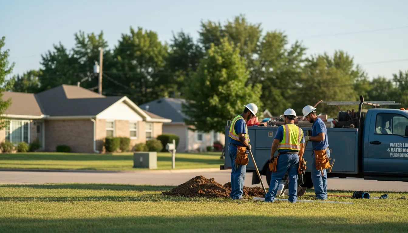 Residential water line and bathroom plumbing service in Oakman, AL